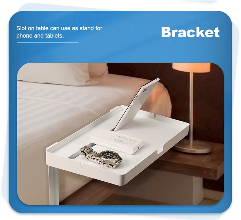 Space Saving Bedside Storage Foldable Bedside Plastic Shelf