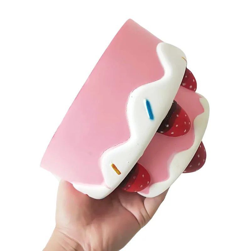 Strawberry cake food toy big soft ball jumbo cake squishy