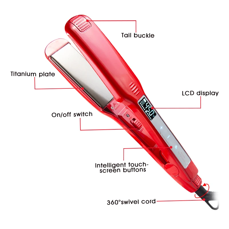 Professional Nano Titanium Flat Iron Titanium Hair Straightener Portable 450F Hair Straightener