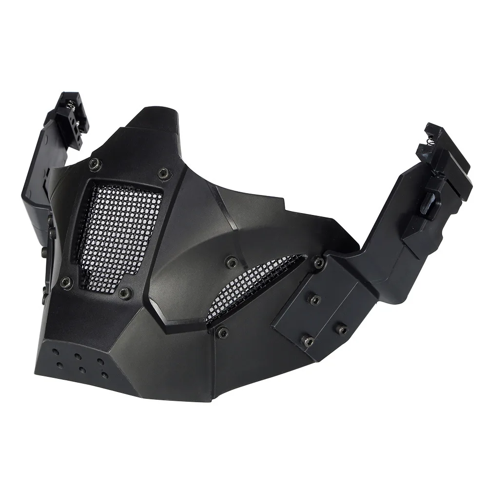 skeleton half full motorcycle tactical gear protective face paintball helmet mask