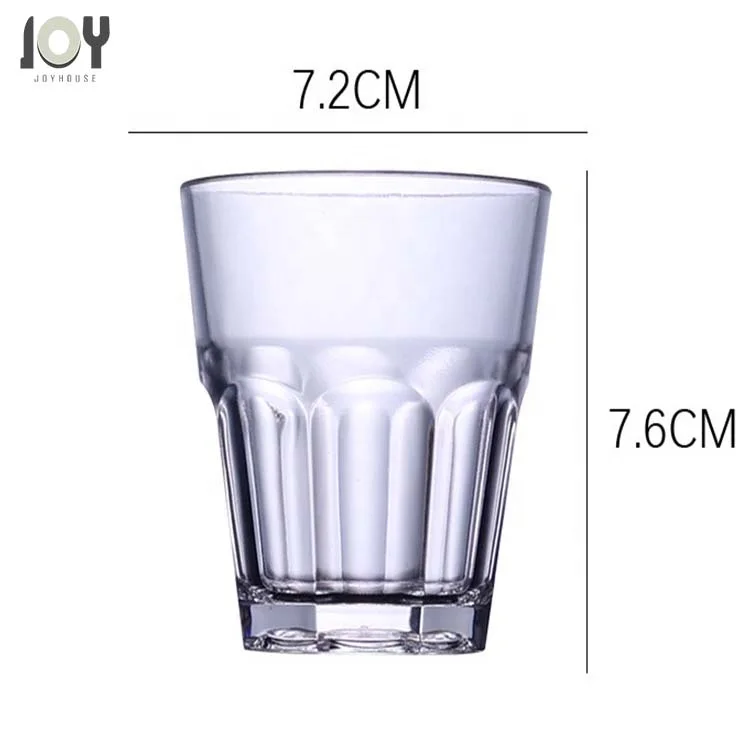Acrylic PC plastic beer glasses transparent acrylic octagonal cups water glasses whiskey glasses wine bar PC cups wholesale