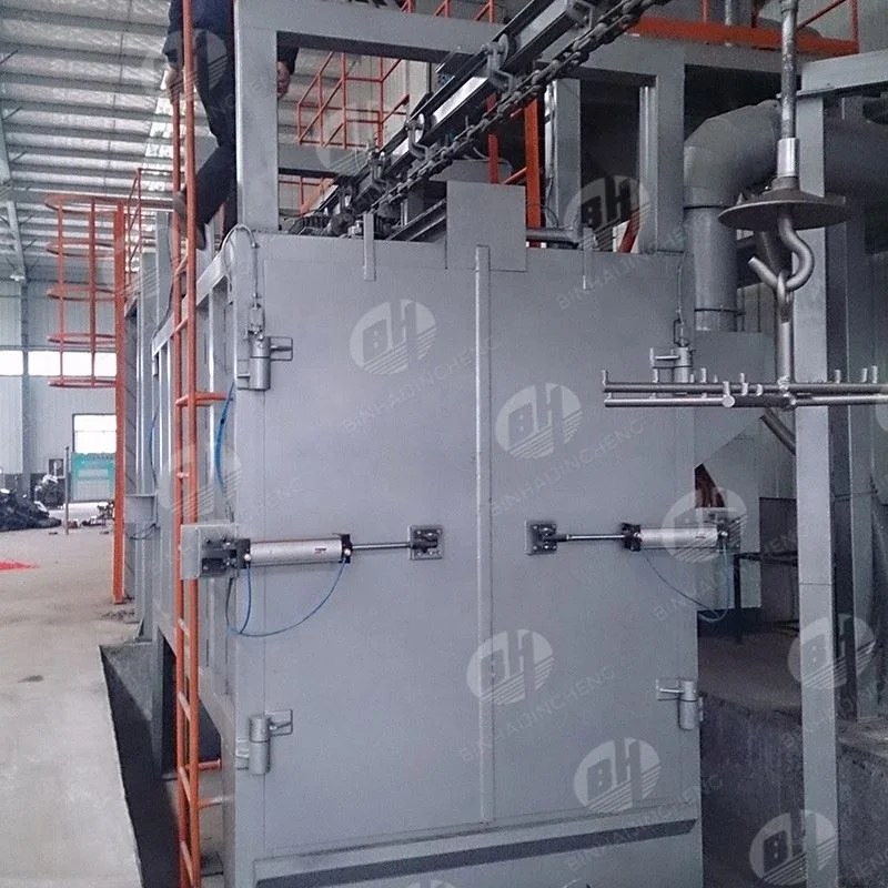 Ce Approval Catenary Stepping Shot Blasting Machine / Q38 Hanging Chain Shot Blasting Machine