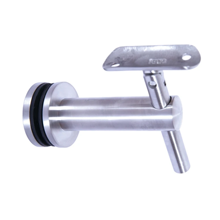 Aleader Balustrade Handrails Glass Fittings Stainless Steel Stain Brushed Wall Mounted Connected Handrail Brackets