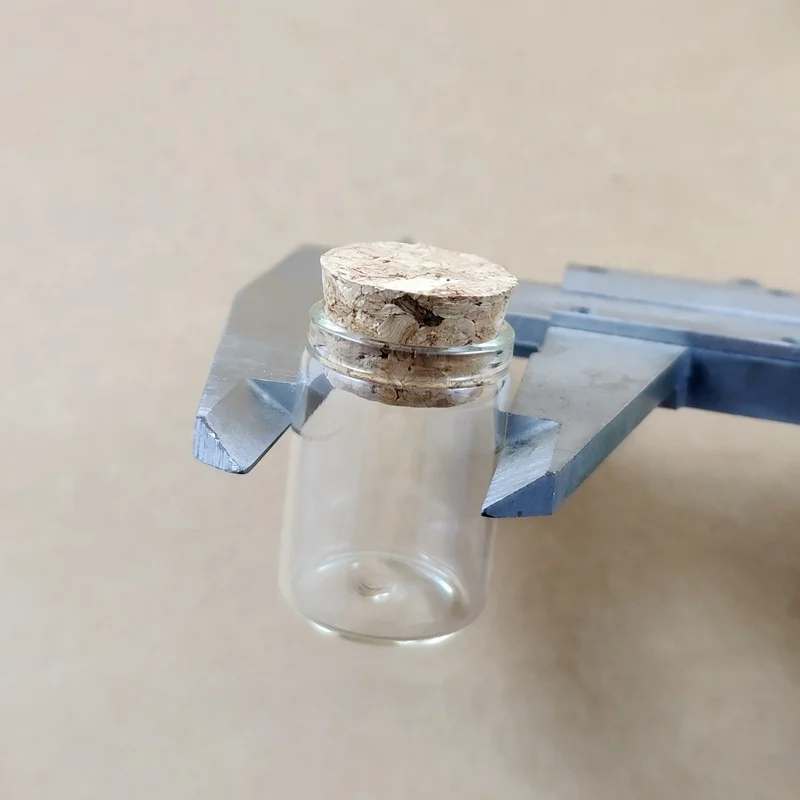 Factory Wholesale Large Quantity Straight Tiny Glass Bottle with Cork/Glass Tube with Cork/Clear Glass Bottle for Goods Packing