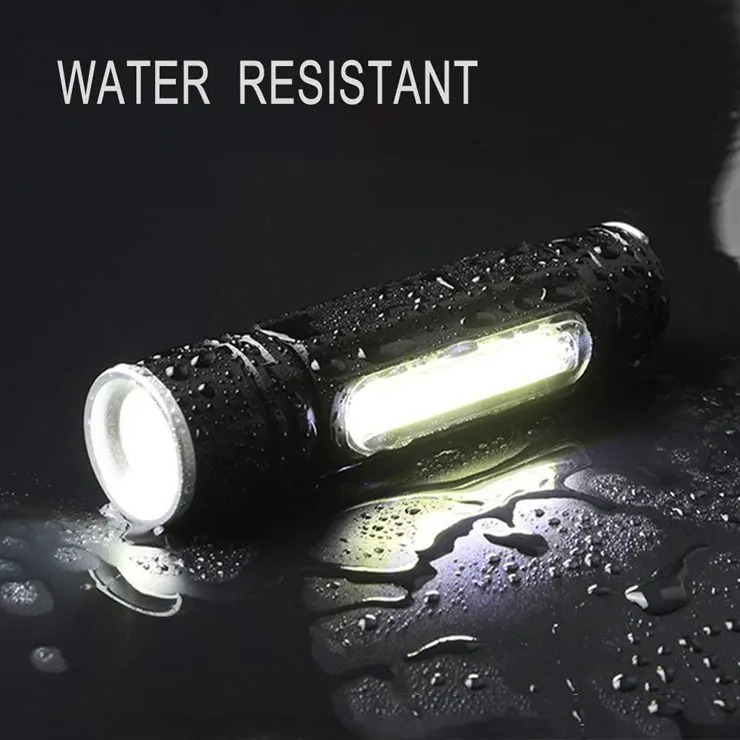 250 lumens custom logo cob led super bright pen mini flashlight rechargeable usb waterproof outdoor camping torch with magnet