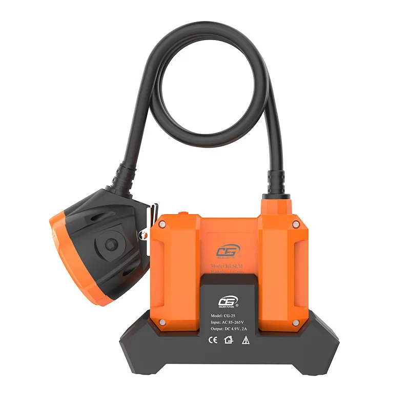 Popular Rechargeable KL8LM Led Miner lamp 25000Lux Digital Corded Mine Headlamp Mining Cap Lamp