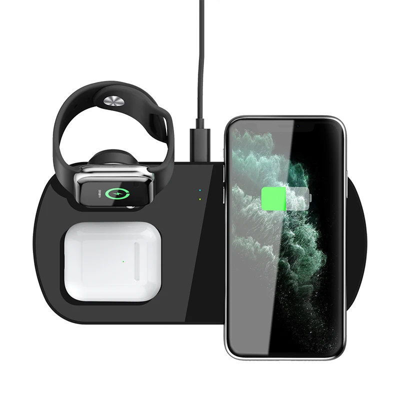  3 в 1 Подставка для зарядки apple watch 2 4 5 6 SE series зарядного устройства airpods