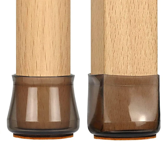 
Black Transparent Silicone Furniture Feet Table and Chair Leg Floor Cover Cap Table Leg Protectors With Felt Chair Leg Caps 