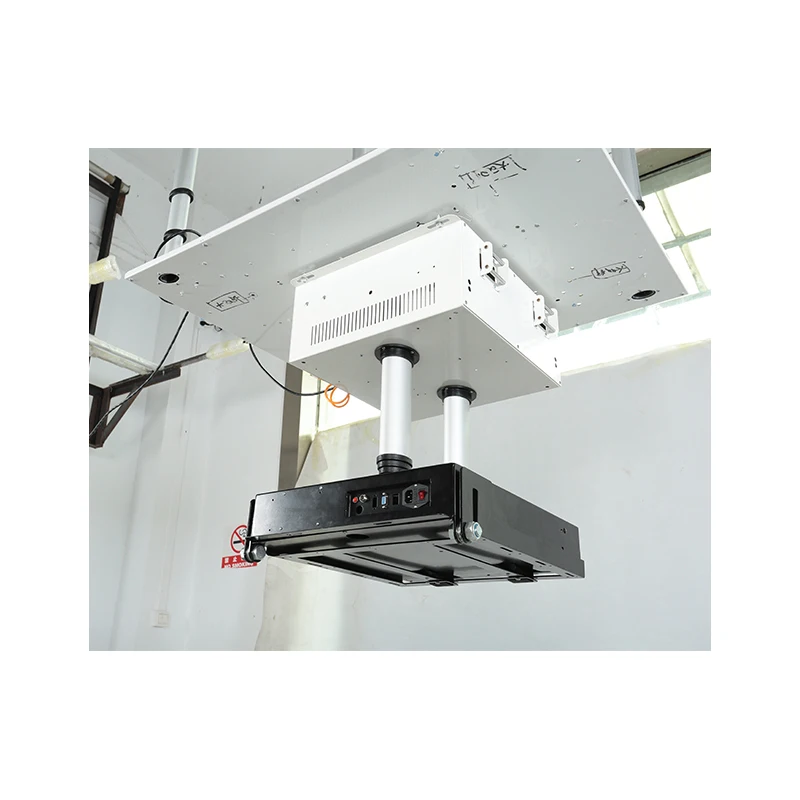 Double Pole Rotating 90 degree Remote Control Range Ceiling Adjustable Height Telescopic Motorized Camera Lift Tracking Camera