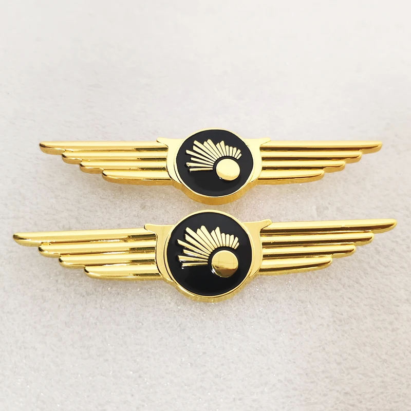 Custom Metal Badge Custom Shape Wing Pin with Clutch 3D Enamel Lapel Pin