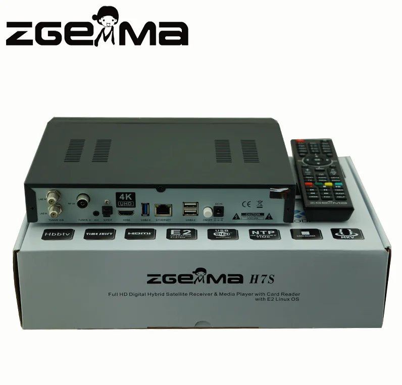 2023 New Arriver Digital Sateline Tv Receiver Box H7S : Support Usb Wifi, 2*DVB-S2/S2X + DVB-T2/C Tuner built-in