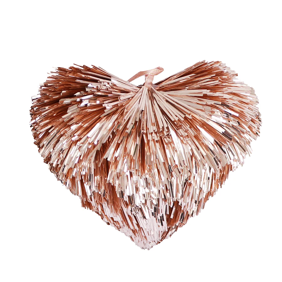 High quality PET material, environmentally friendly and exquisite heart-shaped Christmas ornament