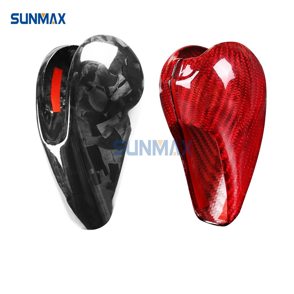 Внутренняя ручка переключения передач Sunmax из натурального углеродного волокна отделка автомобильные аксессуары для Porsche Panamera Macan 911 718 боксер Cayman