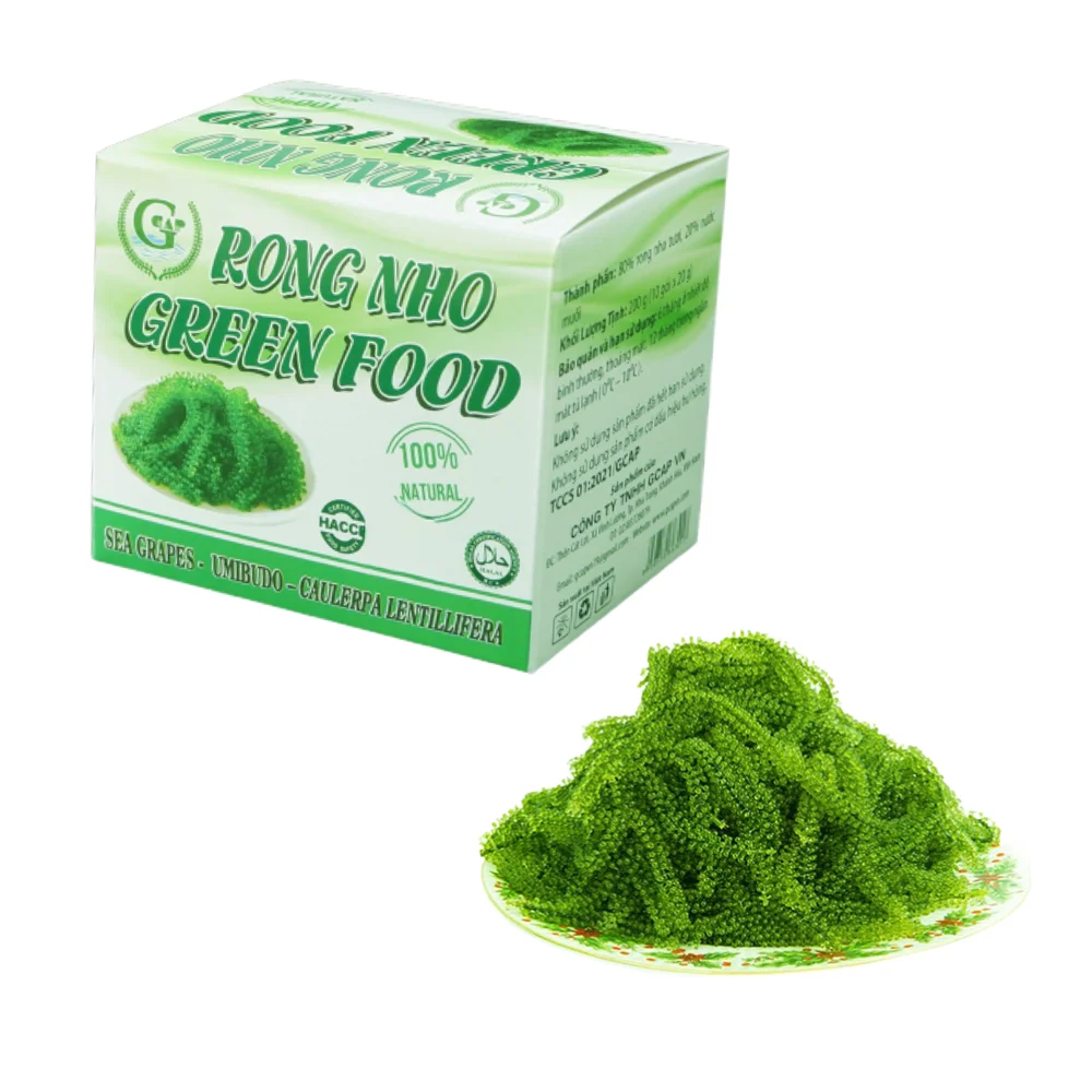 High Nutritious Salted Seaweed Sea Grapes Top Favorite Dried Fresh Laver ISO Certification Halal Approved Packaged Carton Box