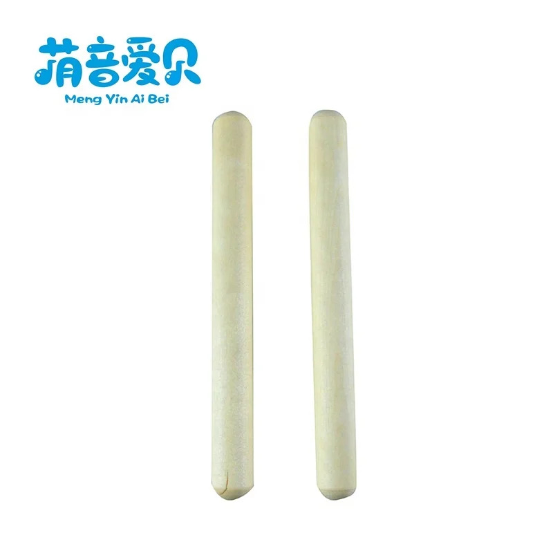 Wholesale Orff musical instruments wood claves Wooden Rhythm Sticks