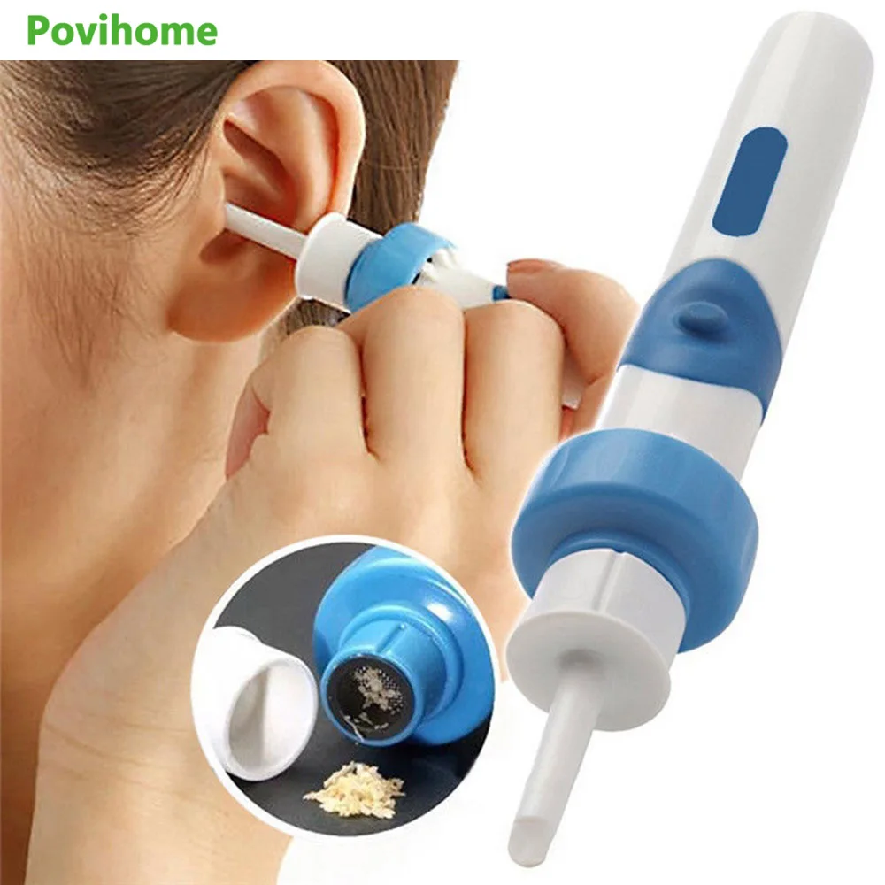 New design 1Sets Electric Ear Cleaner Safety Electric Vacuum Earwax Cleaner Wax Remover Painless Cleaning Tool