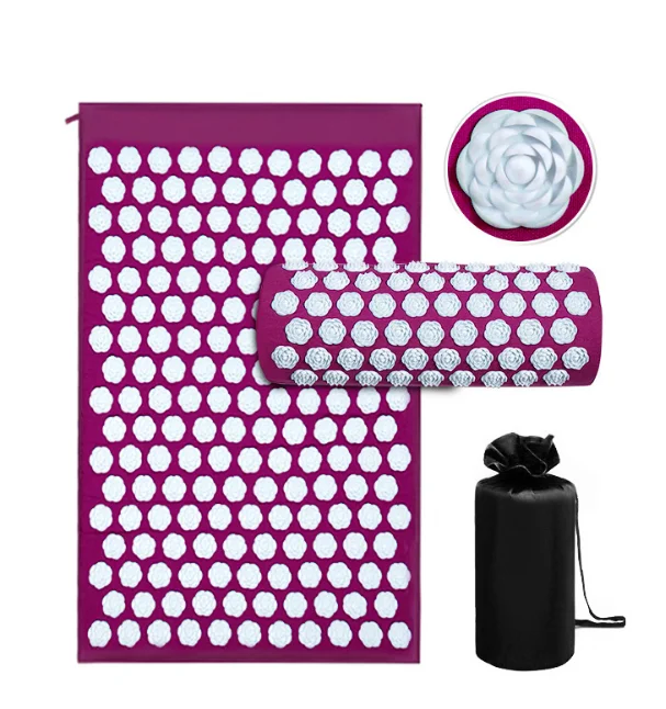 Manufacturer Wholesale Fitness Accessories Massage mat Acupuncture mat with ABS needles and pillow