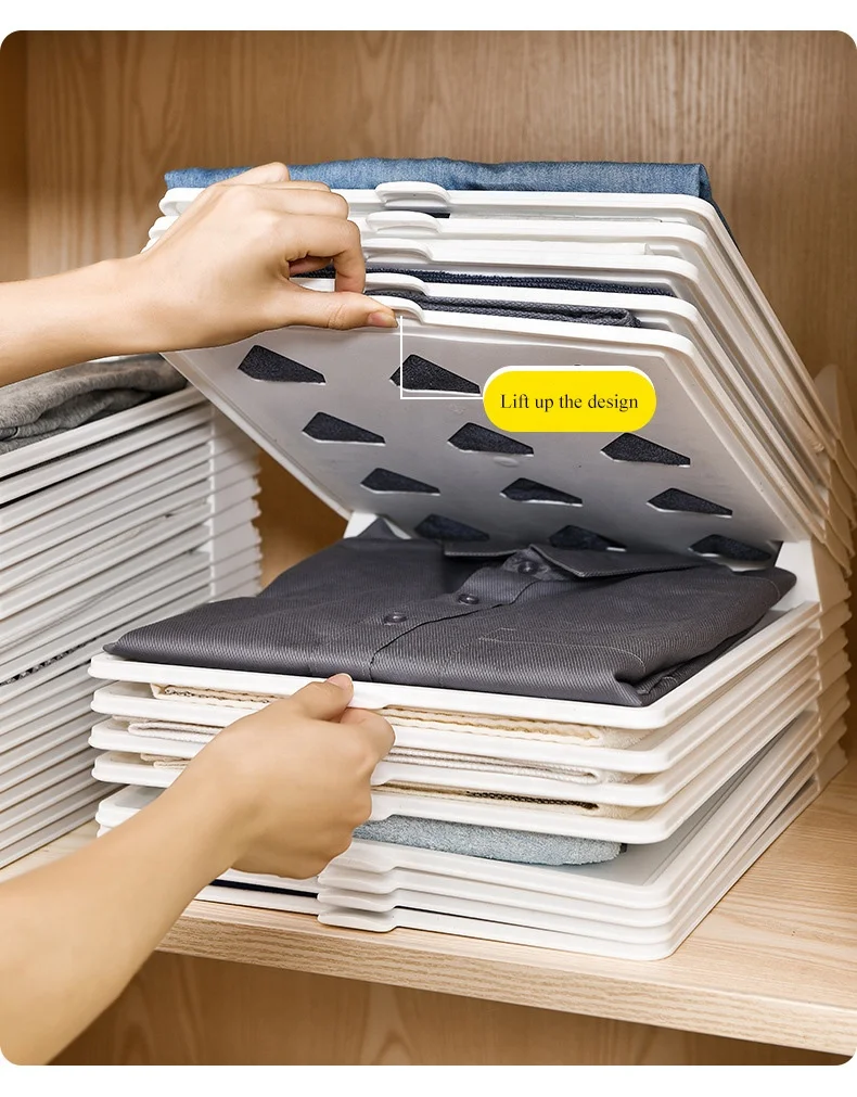 Clothing folding storage board Jeans sweaters t-shirts home wardrobe organizer Multifunctional Plastic clothing folder Product