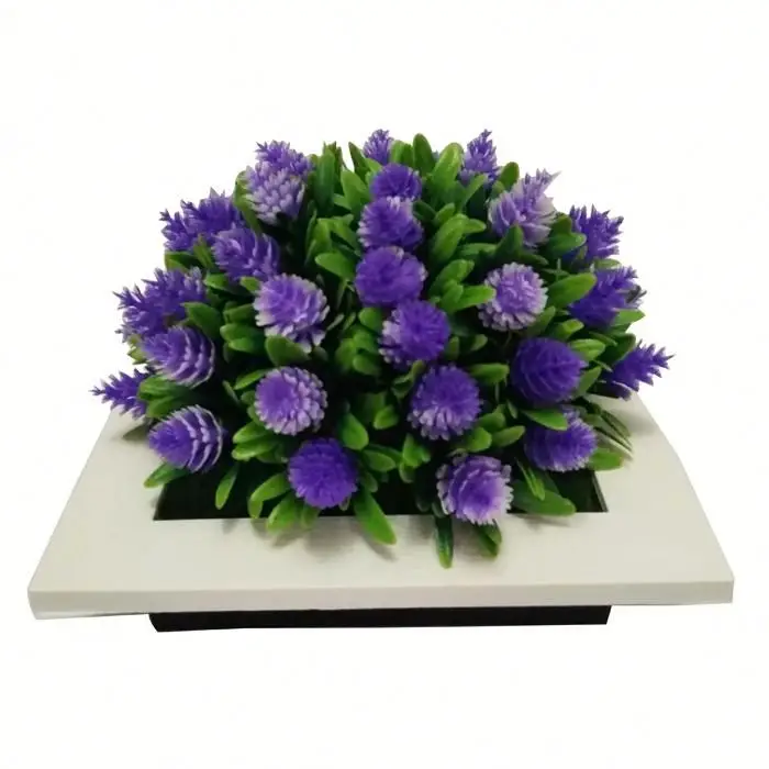 
Оптовая продажа, садовая поставка, фиолетовый цветок, белый горшок, квадратный терракотовый горшок бонсай 