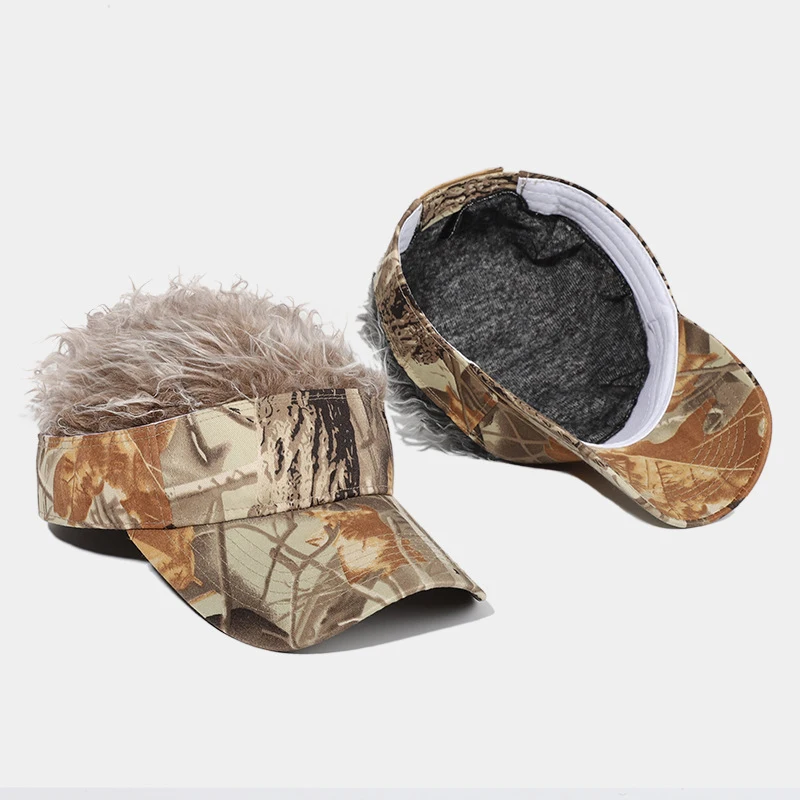wholesale mens hair sun visor adjustable novelty funny outdoor party vig camo hair visor