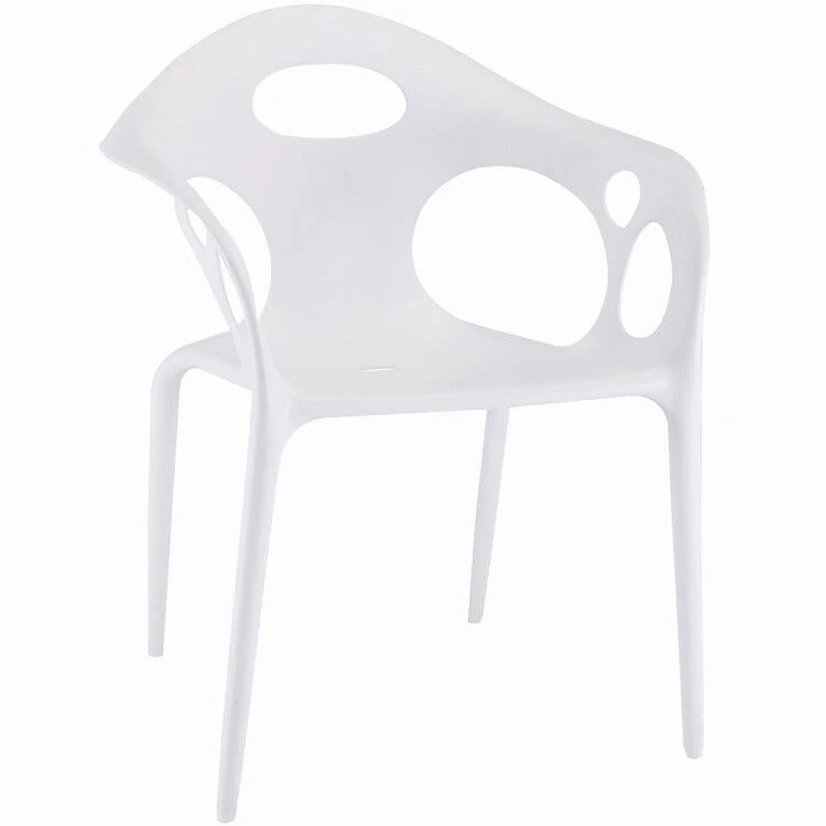 Factory cheap sale  modern color  Special design new production plastic garden leisure dining armrest chair
