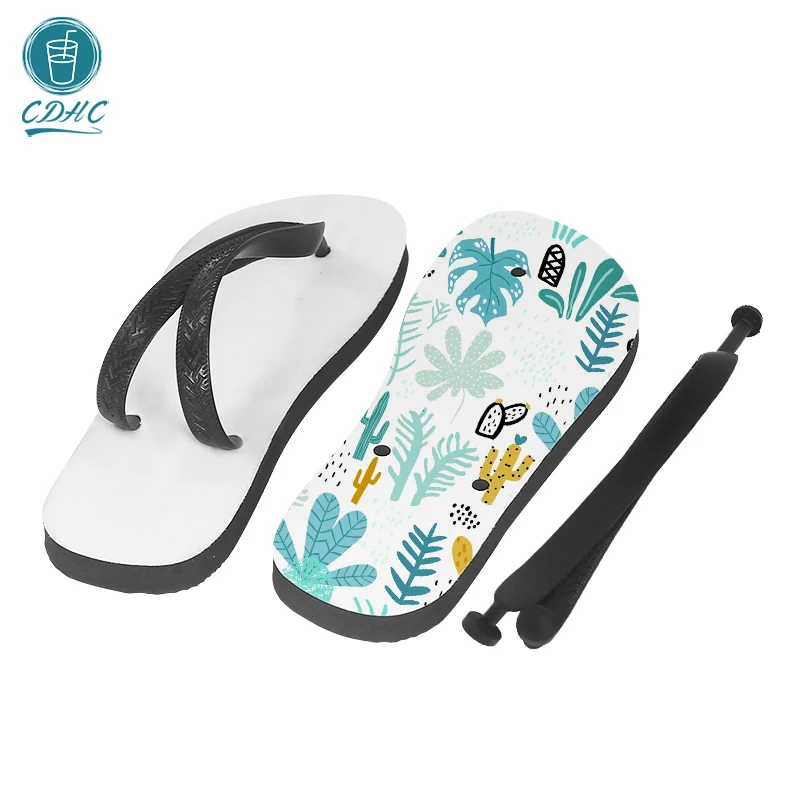 USA CHINA Warehouse sublimation casual beach slippers for kids man women sublimation Beach Fitting Flip-flops Slippers