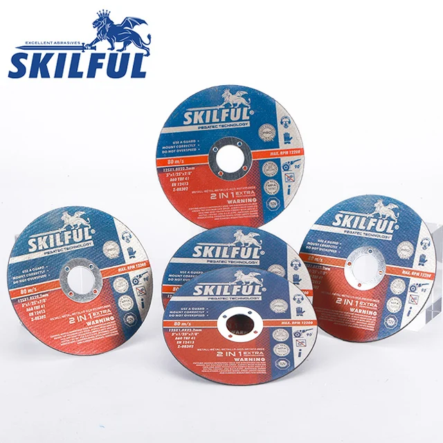 SKILFUL 125 x1.0x22 mm 5inch T41 Various Sizes Cutting Disc Abrasive Tools For Stainless steel And Metal