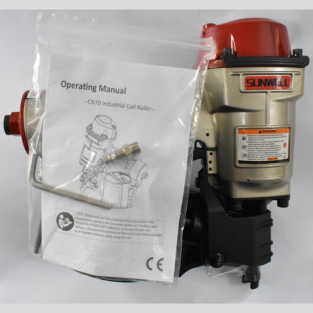 SUNWELL Industrial air coil nail gun CN70 manufacture in China