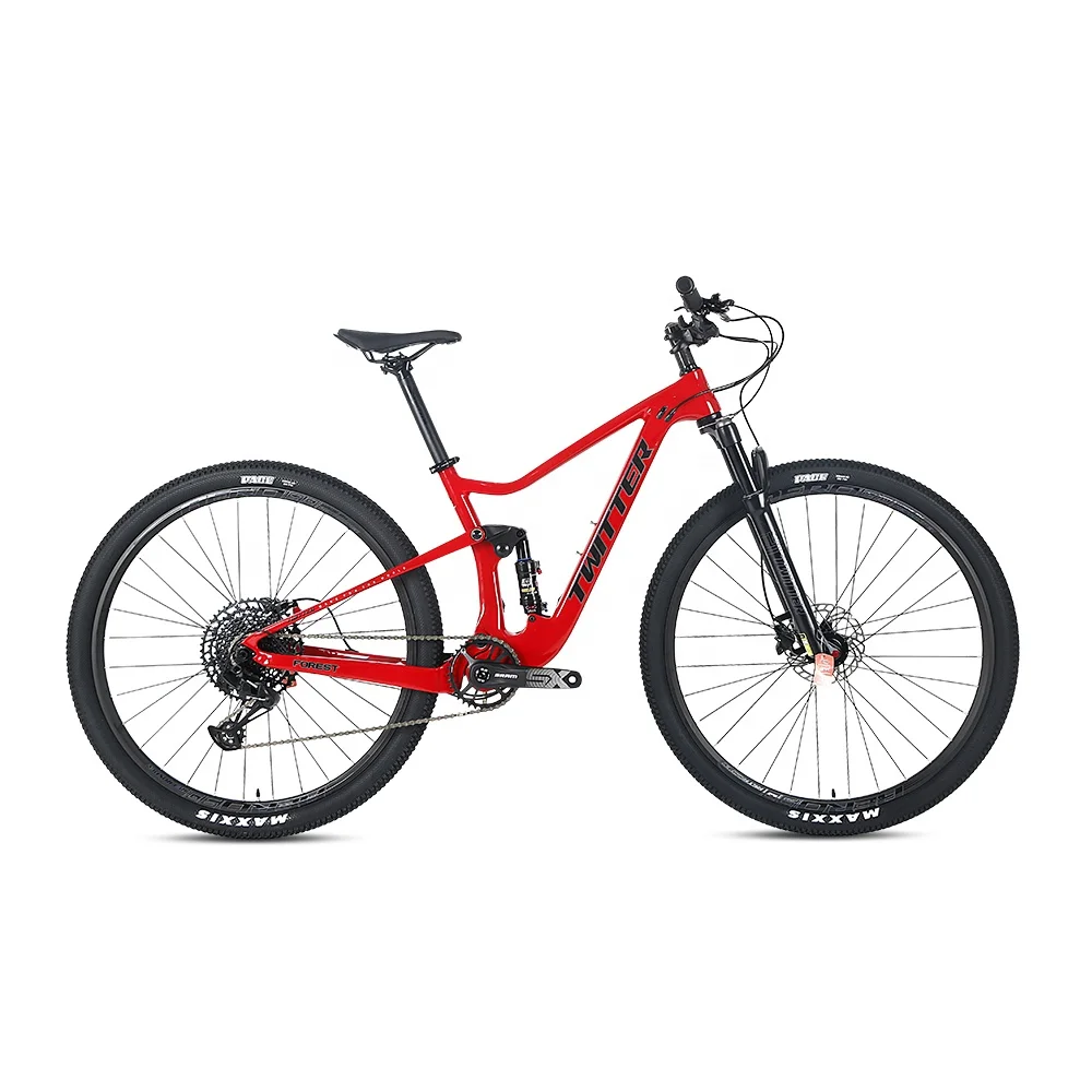 Mountain Bike Full Dual Suspension MTB 29-Inch Wheels Lightweight Carbon Frame Hydraulic Disc Brakes Bicycle