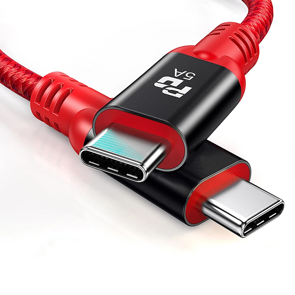 Amazon новый дизайн кабеля Плетеный 5А PD Кабель USB 3 1 Gen 2 type C к 10 Гбит/с type-C для быстрой зарядки usb кабель