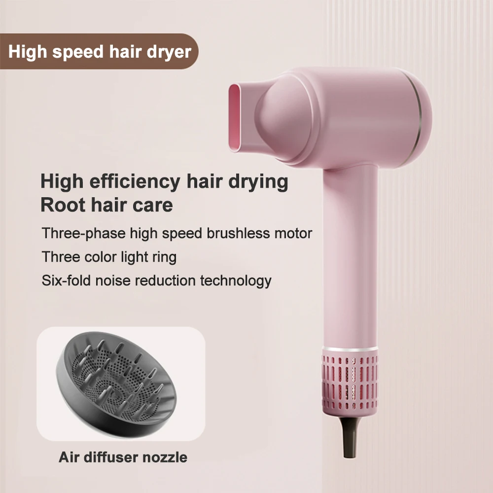 air Blow Dryer Professional Salon 1600W hair dryer Low Radiation High Speed DC Brushless Negative Iong Hair Dryer