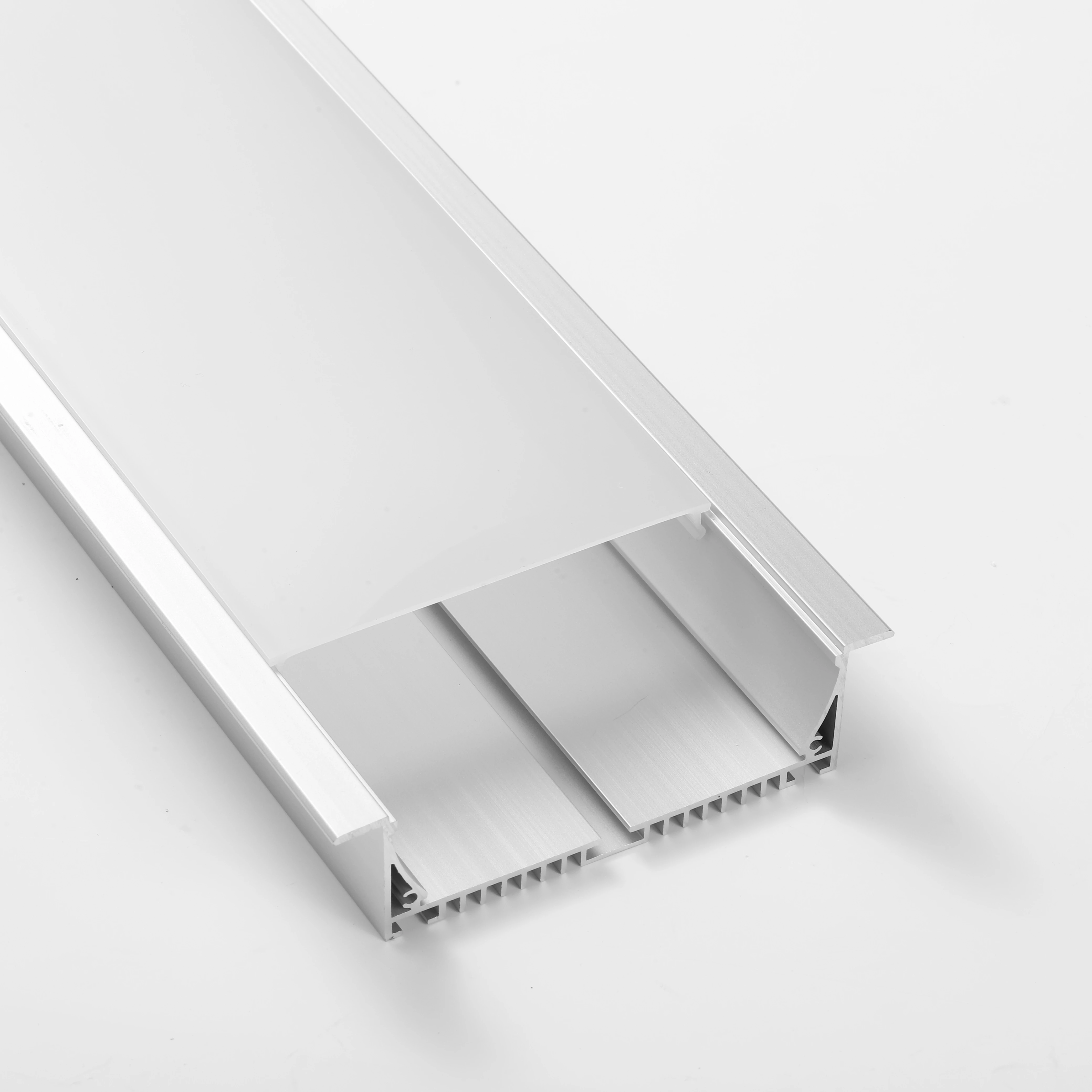 120mm wide single layer Linear Trunking System Aluminium LED Profile Aluminum Flat Bar Brackets For LED Strip pendant Lights