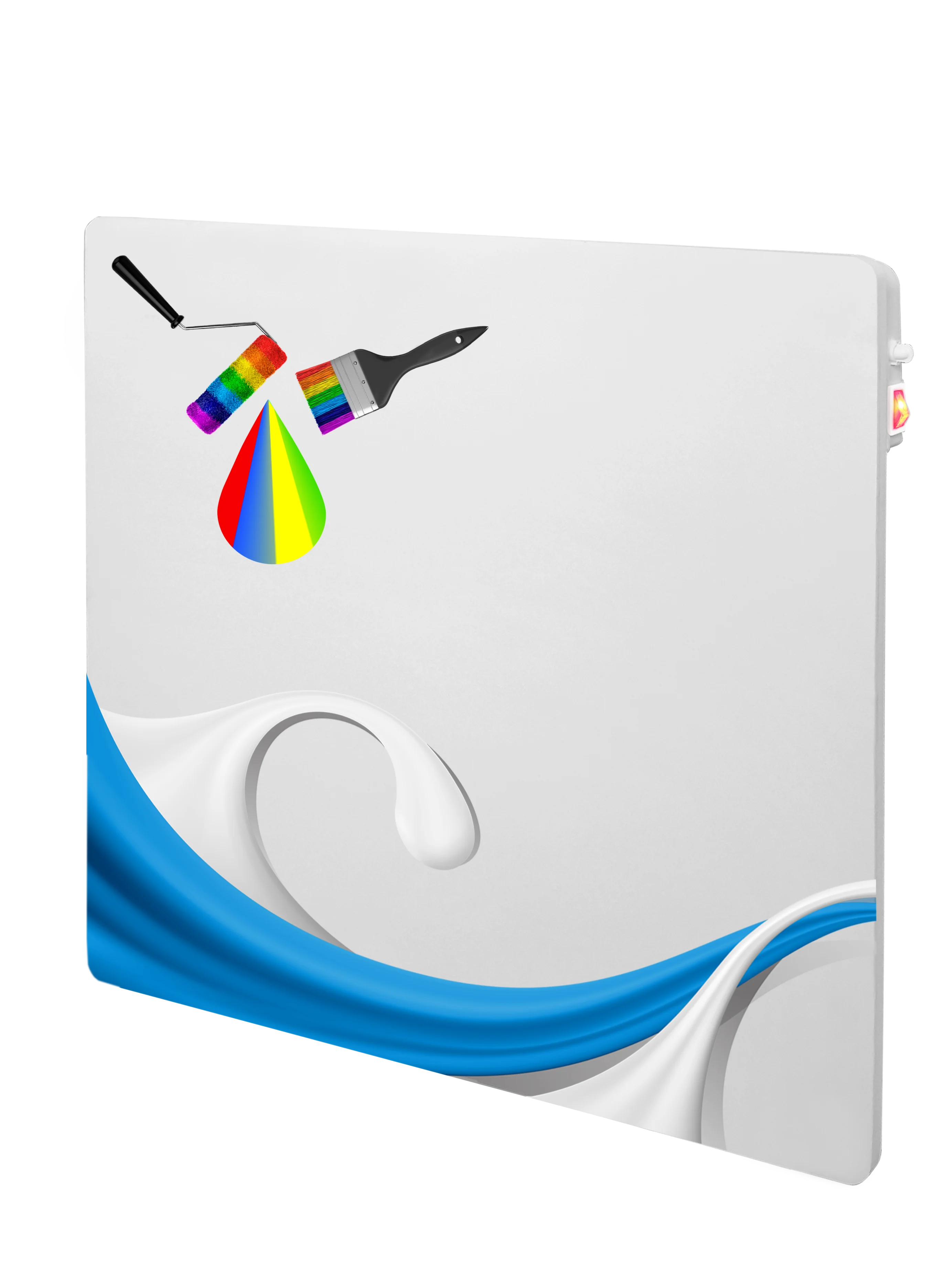 Paintable white customized color slim Wi-Fi digital adjustable thermostat P40 400 W gentle wall convector ceramic panel heaters