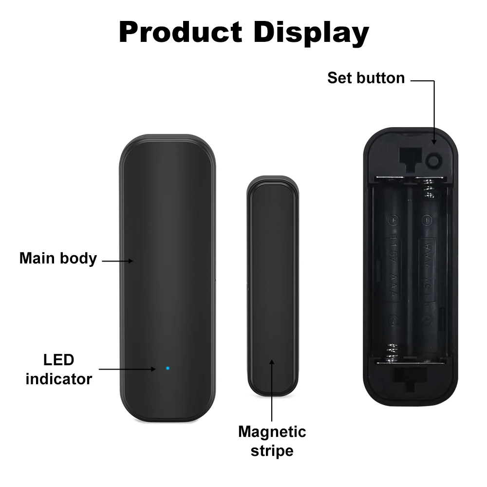 Wholesale Wireless Smart Door Sensor Tuya Smart Life APP notification Alarm Sensor for Door Window safety.