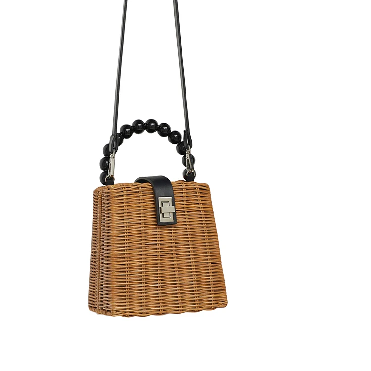 Super September Hot Sale Beach  Straw Bag Personalized Rattan Leisure Package Mini Round Lady Straw Bag