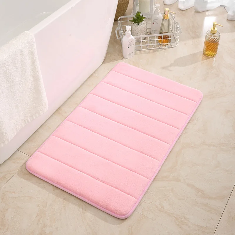 Hot sale Soft Memory Foam Shower Bathroom Floor Mat Rugs Quick Dry Absorbent Non Slip custom Sutera Stone Bath Mat