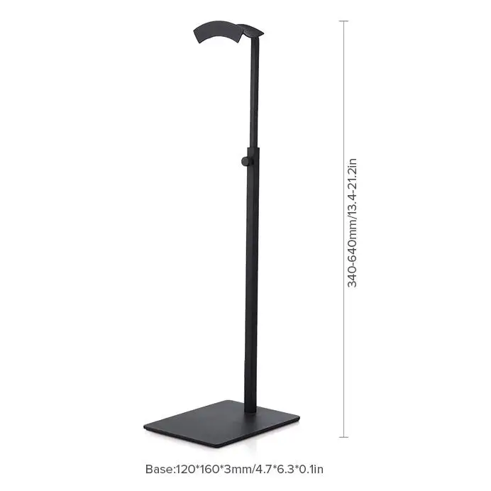 Handbag Store Wholesale Adjustable Black Powder Coated Stainless Steel Countertop Bag Hanger Tabletop Tote Bag Display Stand