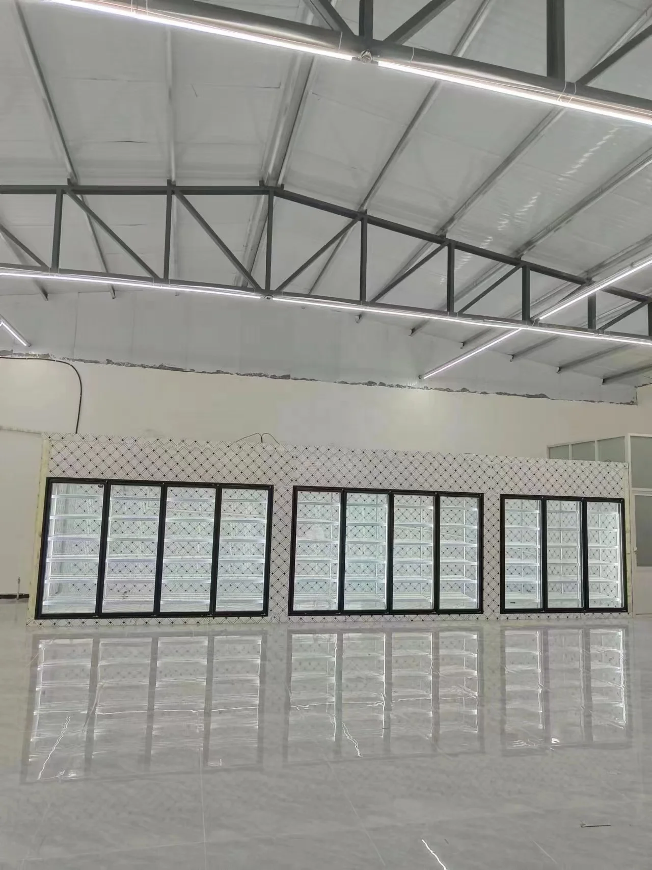 Hot Sale Display Cold Room Commercial Walk In Cooler With Glass Door