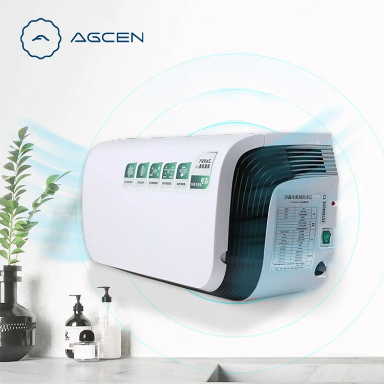 Factory wall mounted negative ion air purifier ozone machine for washroom for odor removal