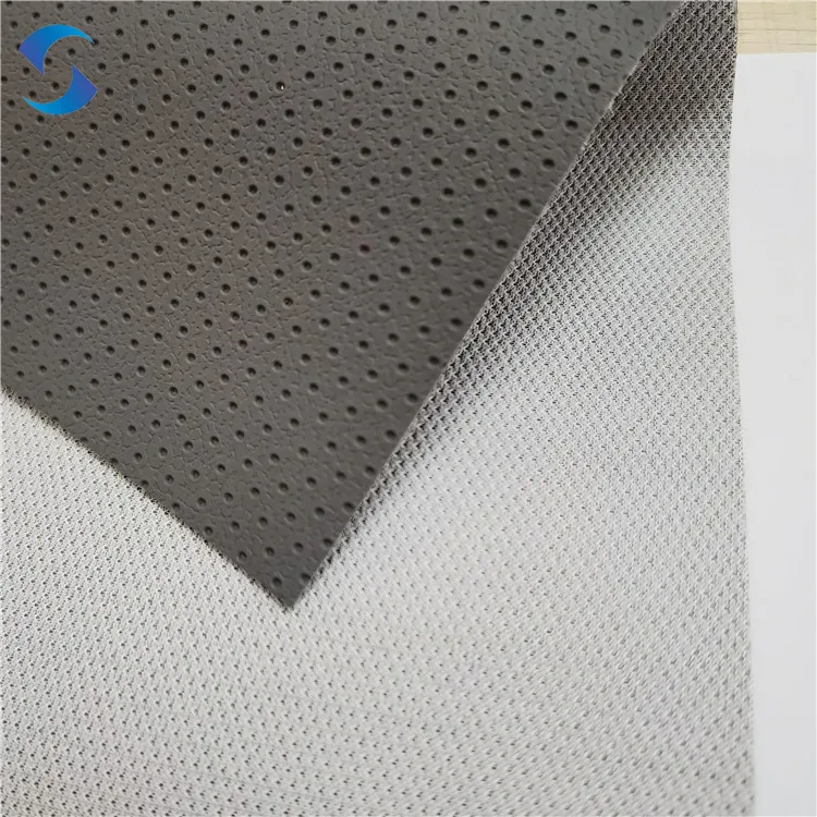 Sofa Synthetic Leather Materials Fabric Supplier PVC Car Interior Dot Pattern Faux for Seat