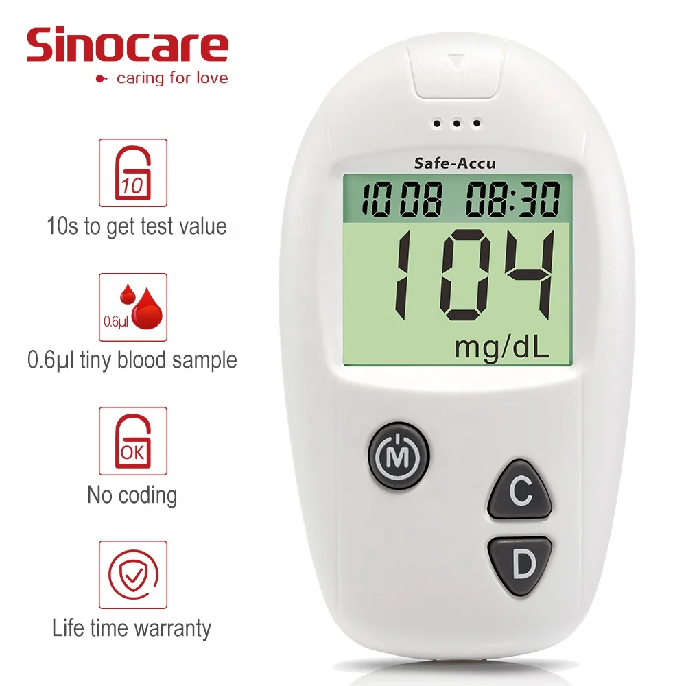  Глюкометр SINOCARE Safe-Accu с тест-полосками и
