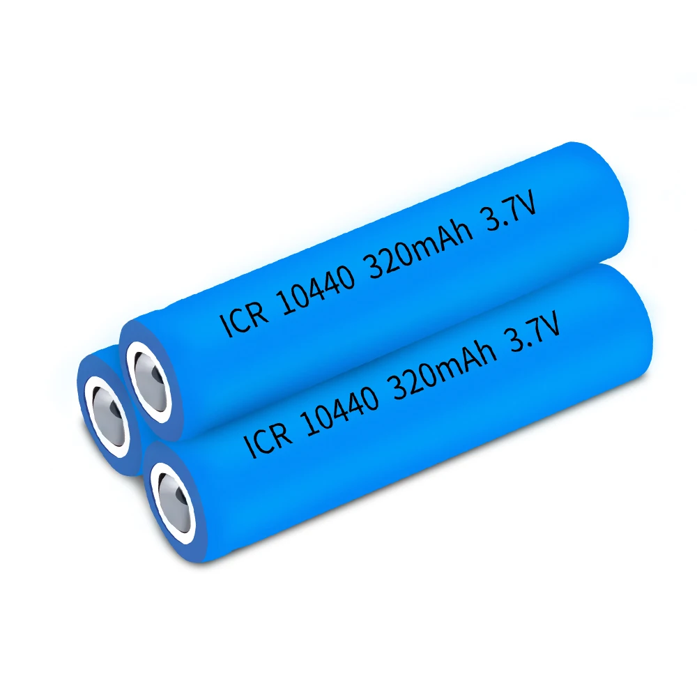 
3.7V ICR10440 320mAh Rechargeable Lithium Ion Batteries for LED Flashlight Torch 