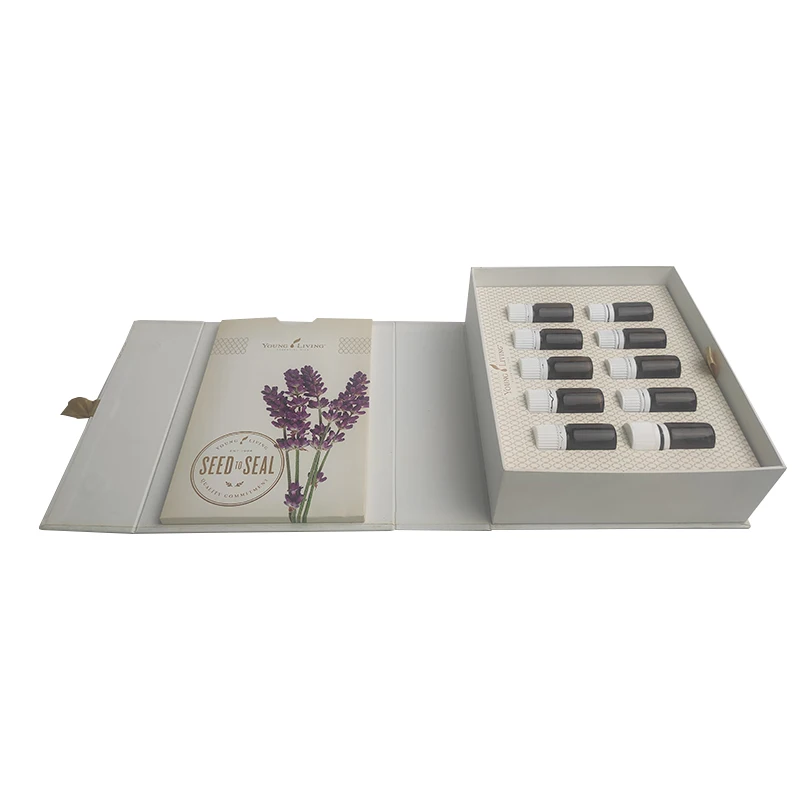 high quality custom blank 10 ml perfume oil roller bottle inside and box magnetic lid box with foam or insert