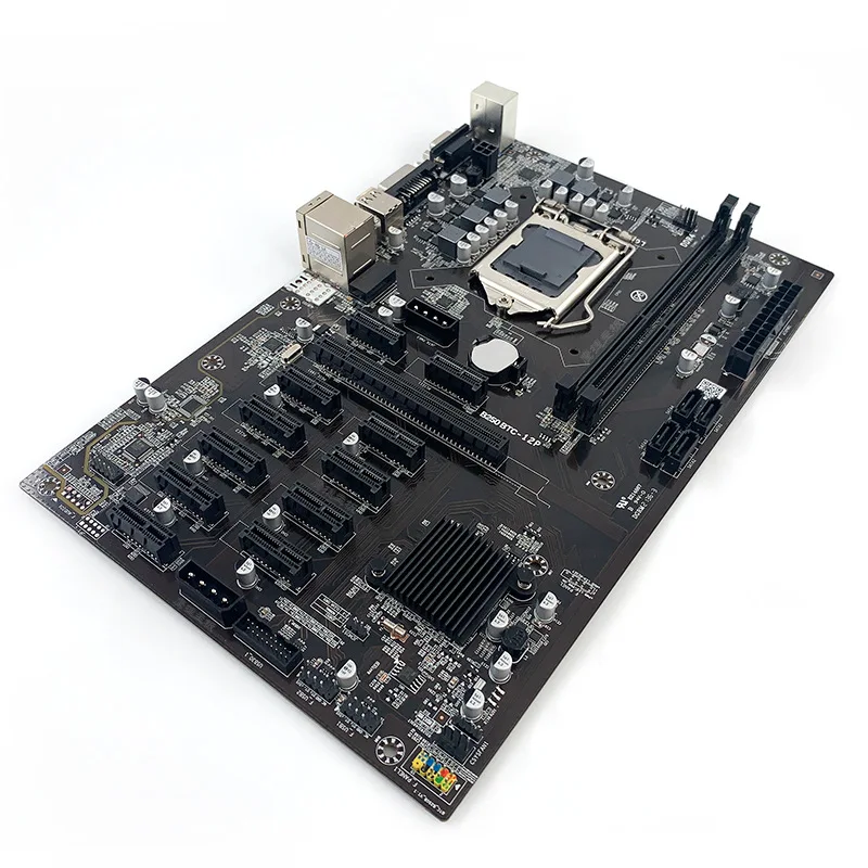 Computer motherboard B250, motherboard 1151 interface DDR4 not direct insertion graphics card 9-card kit 1X to 16X conversion
