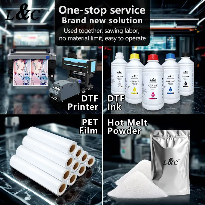 Premium Dtf Textile Transfer Pigment Ink White DTF Ink 1000ML For L805 i3200 L1800 4720 xp600 Digital printing Printer