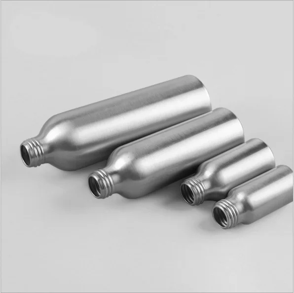 China supplier wholesale Empty Cosmetic Silver Aluminum lid Silver Aluminum Bottle for essential oils 50-1000ml for Lotion