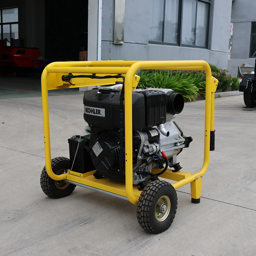 4 inch high quality adjustableTrailer pump truck with two wheels