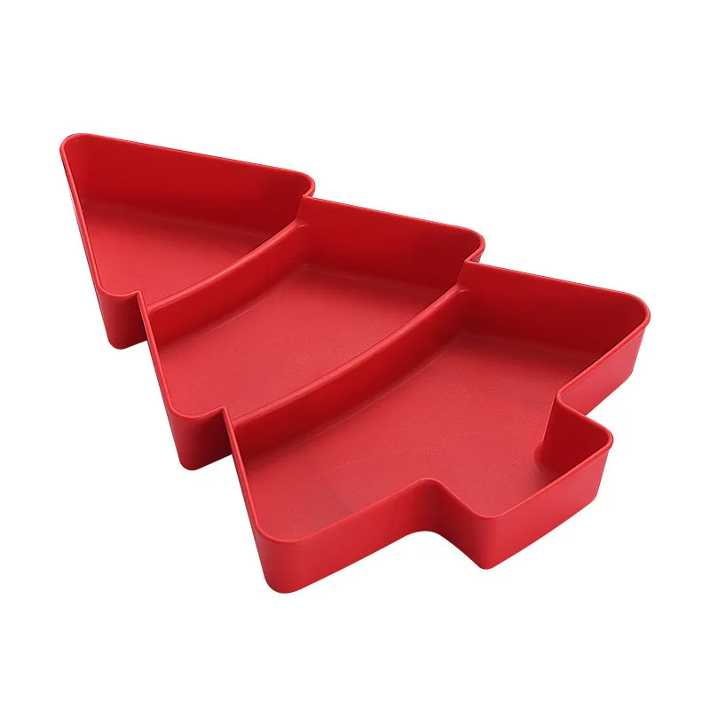 Best Sale Christmas Tree Annual Dried Fruit Plastic Candy Tray Household Plate