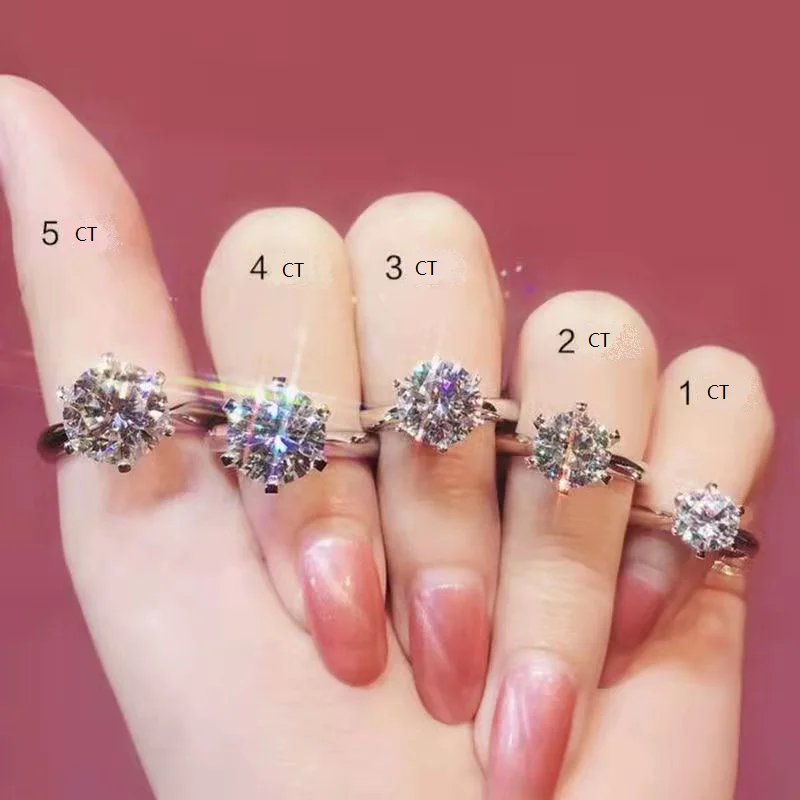 Silver 925 Moissanite ring fine jewelry sets rings light  fashion necklaces gems earrings stainless steel body jewelry findings