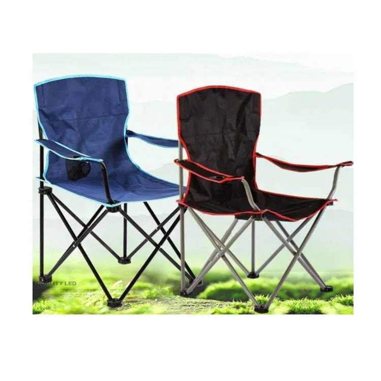 Outdoor portable beach chair wholesale factory foldable camping chair With Cup Holder Backpack
